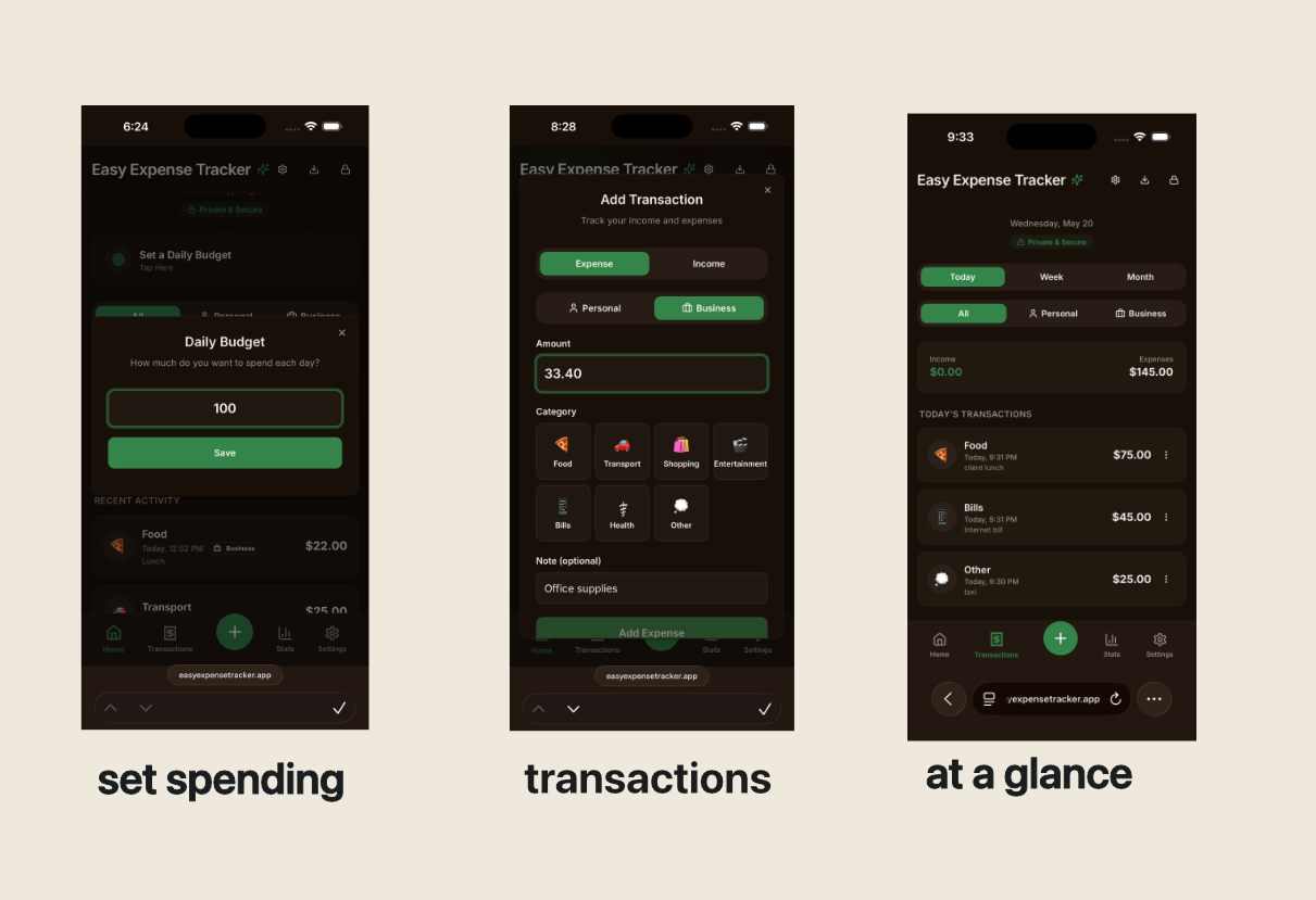 Set spending, log transactions, see your money at a glance